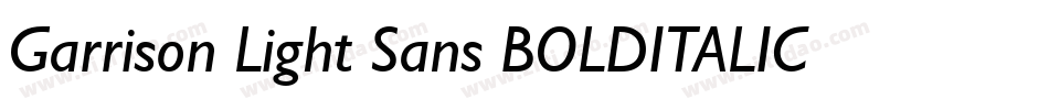 Garrison Light Sans BOLDITALIC字体转换